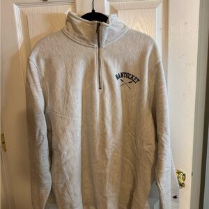 Champion Light Gray Zip-Up Men's Sweater